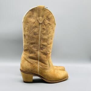 Wolverine Light Brown Floral Heeled Boots